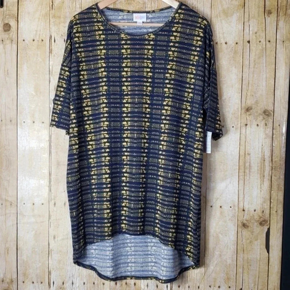 LulaRoe | Top | Size M | Navy & Gold - Picture 1 of 5